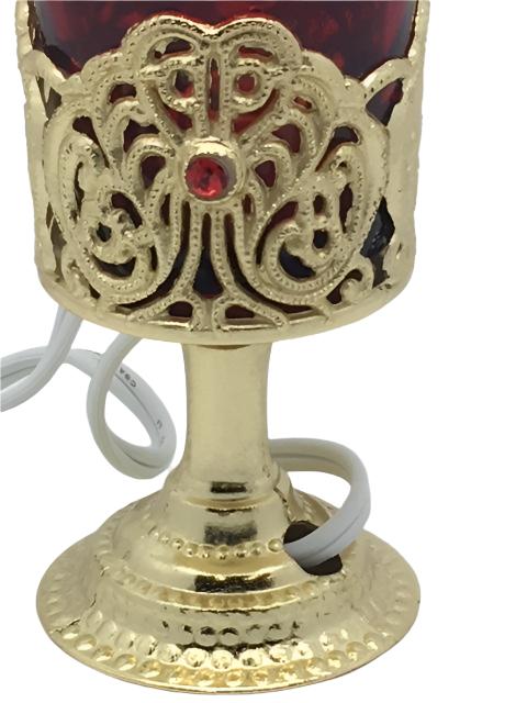 Electric Votive Candle Stand Jewel Accent (4") - Unique Catholic Gifts