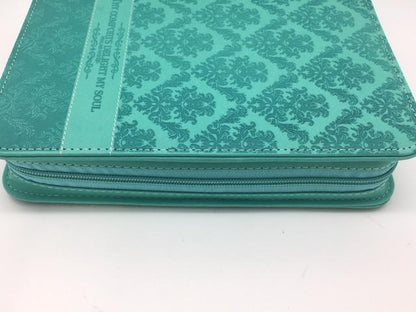 "Delightful" Bible Cover, Teal Green Psalm 94:19 (Large) - Unique Catholic Gifts