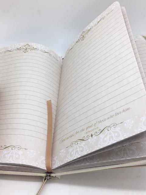 "Amazing" Zippered Journal with Scripture Passage Pages (Ephesians 2:10) - Unique Catholic Gifts