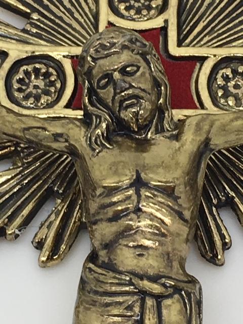 Gold Wall Crucifix (8") - Unique Catholic Gifts