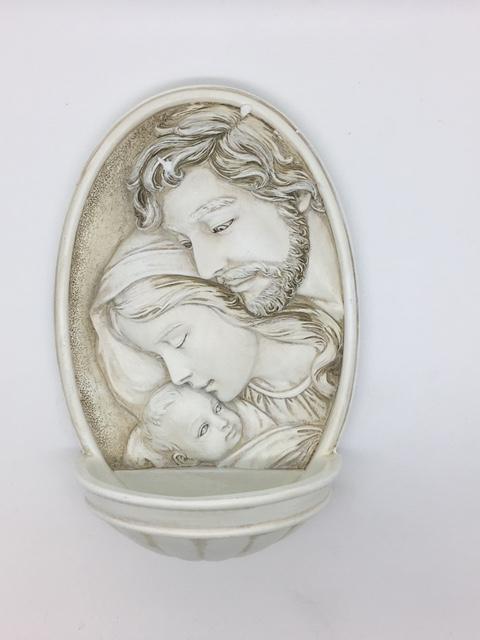 Holy Family Holy Water Font (8") - Unique Catholic Gifts