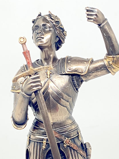 St. Joan of Arc Bronze Statue (15") - Unique Catholic Gifts