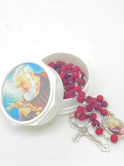 St. Padre Pio Rose Scented Rosary - Unique Catholic Gifts