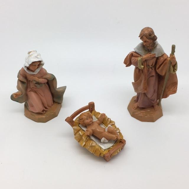 3 Piece Holy Family Nativity (5") - Unique Catholic Gifts