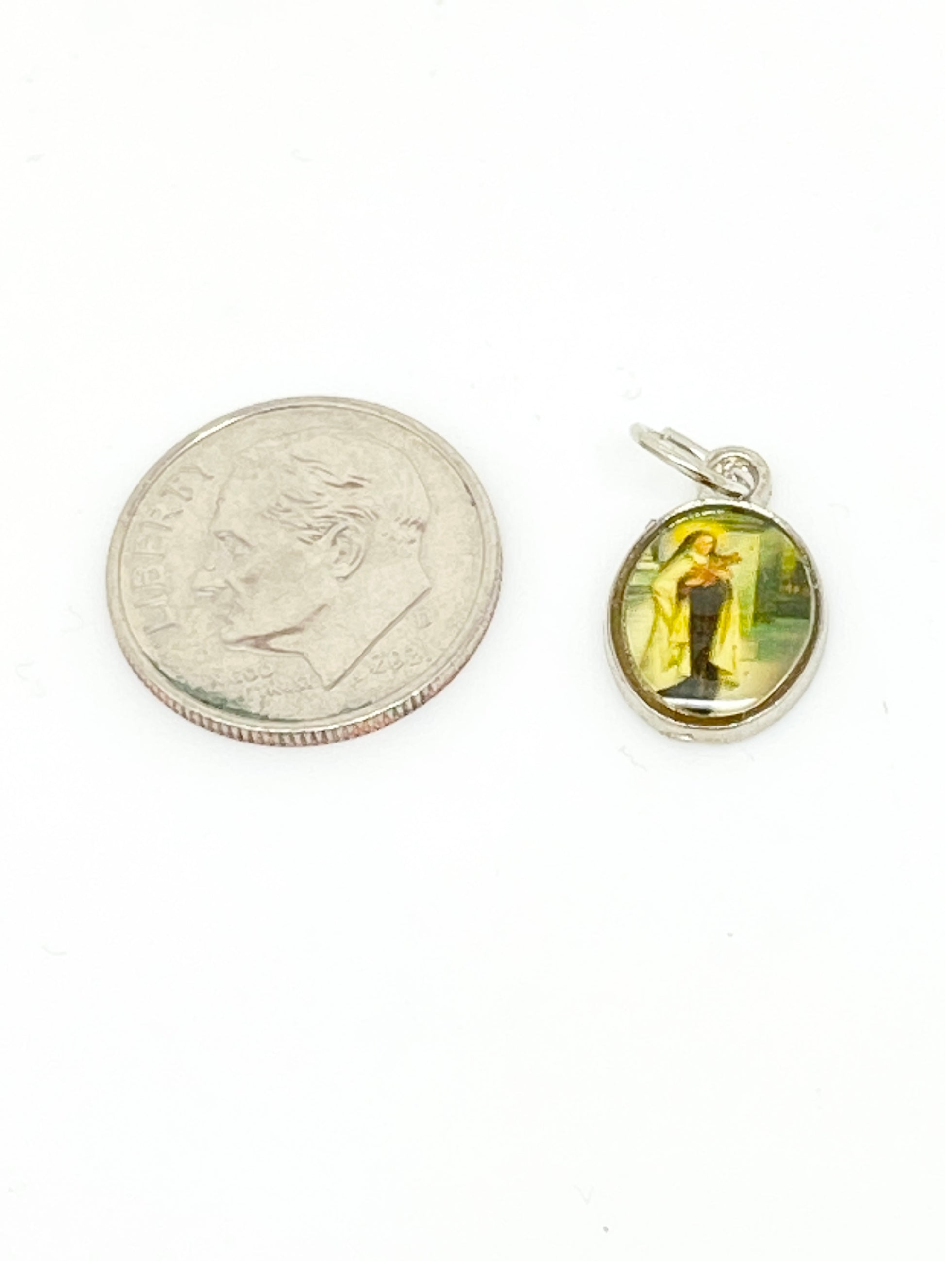 St Therese Little Flower Medal Charm - Unique Catholic Gifts