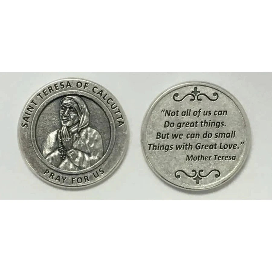 St. Teresa of Calcutta Italian Pocket Token Coin - Unique Catholic Gifts