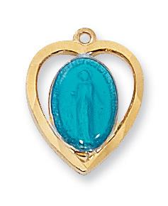 Gold over Sterling Silver Miraculous Medal (9/16") - Unique Catholic Gifts