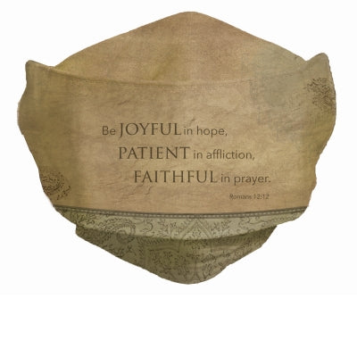 Joyful, Patient, Faithful Face Mask - Unique Catholic Gifts