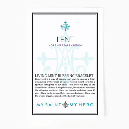 Living Lent Blessing Bracelet (Silver) - Unique Catholic Gifts