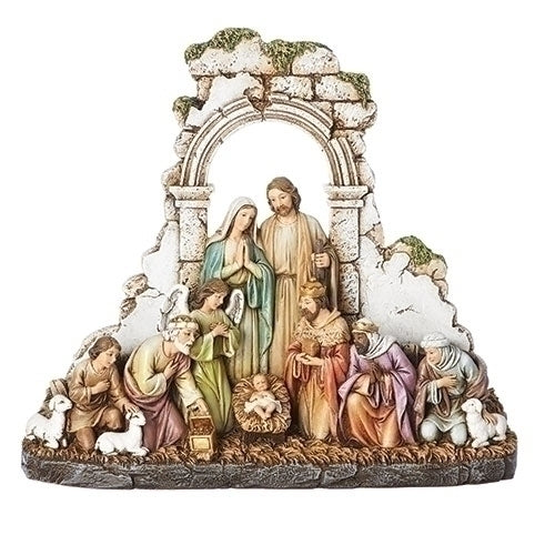 Let us Adore the Christ Nativity Table Ornament  9 1/2" - Unique Catholic Gifts