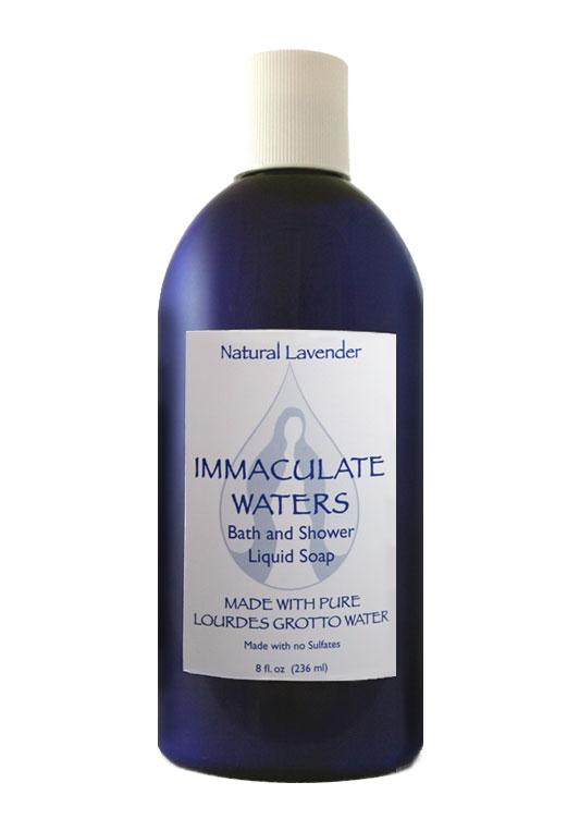 Immaculate Waters Natural Lavender Bath and Shower Liquid Soap - Unique Catholic Gifts