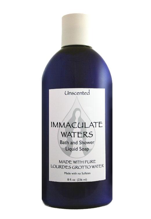 Immaculate Waters Unscented Bath and Shower Liquid Soap - Unique Catholic Gifts