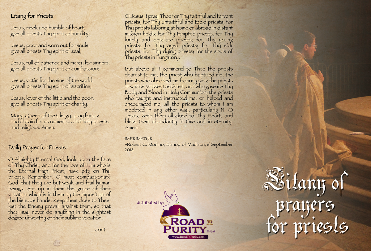 Litany of Prayers for Priests - Unique Catholic Gifts