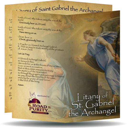 Litany of St. Gabriel the Archangel Card - Unique Catholic Gifts