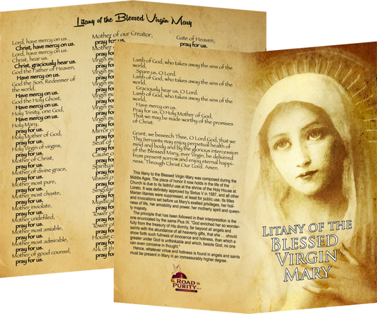 Litany of the Blessed Virgin Mary Holy Card - Unique Catholic Gifts