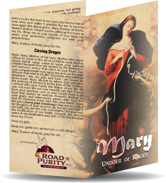 Mary Undoer of Knots Holy Card - Unique Catholic Gifts