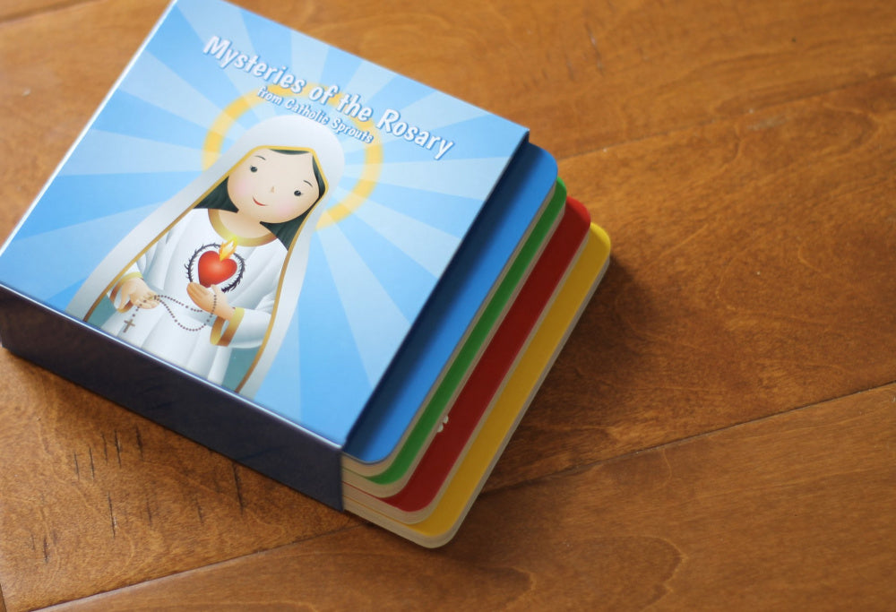 Mysteries of the Rosary Board Book Set by Nancy Bandzuch - Unique Catholic Gifts