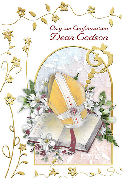 On Your Confirmation Dear Godson Greeting Card - Unique Catholic Gifts