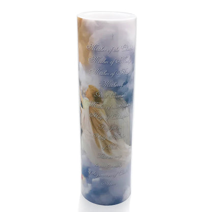 Our Lady  Undoer of Knots LED Candle with Timer - Unique Catholic Gifts