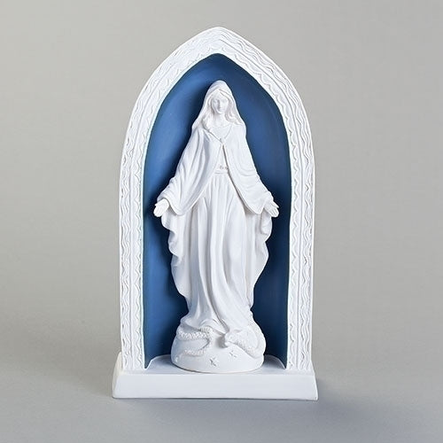 Our Lady of Grace Cathedral Della Robia Arch Statue 10 1/4" - Unique Catholic Gifts