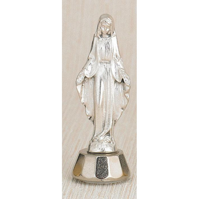 Our Lady of Grace Mini Statue Adhesive Bottom. 3" - Unique Catholic Gifts