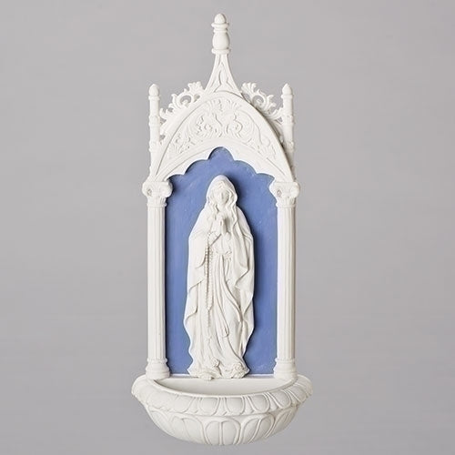 Our Lady of Lourdes Holy Water Font - Unique Catholic Gifts