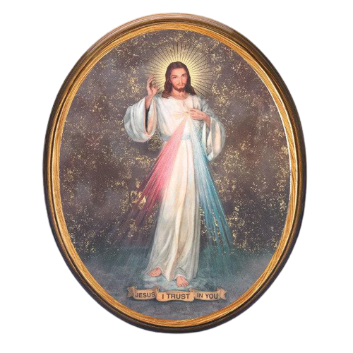 Oval Picture Divine Mercy - Unique Catholic Gifts