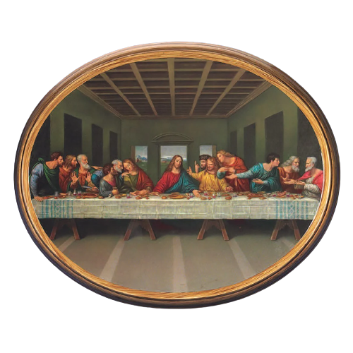 Oval Picture Last Supper - 17 Inch - Unique Catholic Gifts