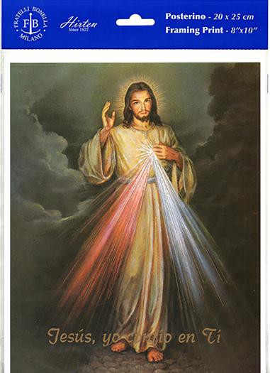 Poster de la Divina Misericordia de Jesus 8"x10" - Unique Catholic Gifts