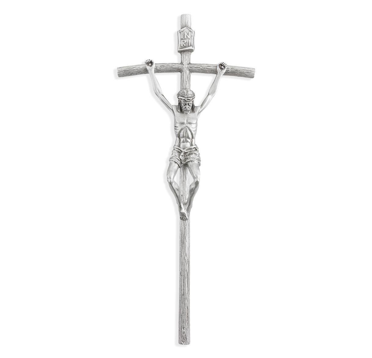 Pewter Papal Crucifix 8" - Unique Catholic Gifts