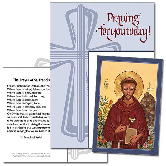 Praying for You Today! St. Francis Keepsake Card St. Francis Keepsake Card - Unique Catholic Gifts