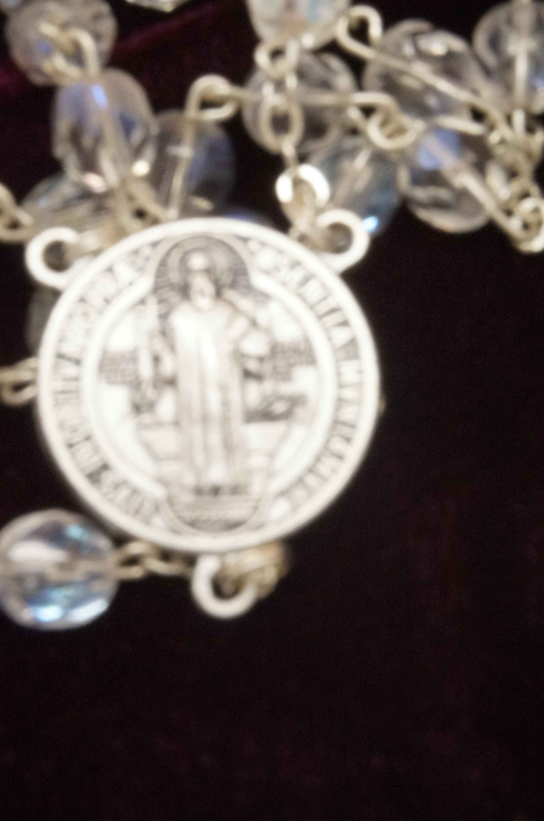 Saint Benedict Glass Rosary - Unique Catholic Gifts