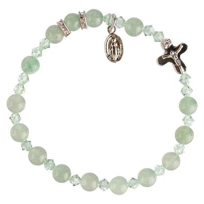 Genuine Green Jade Rosary Bracelet (6mm) - Unique Catholic Gifts