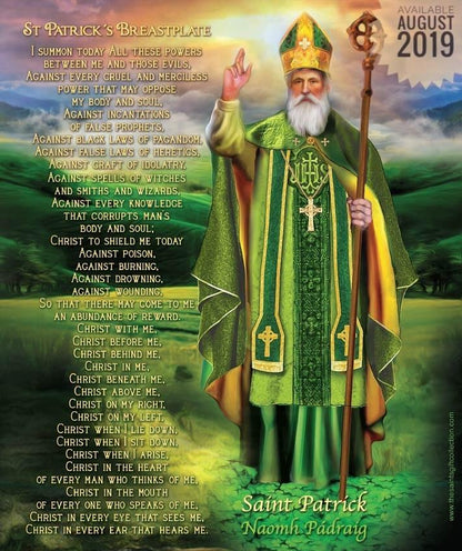 Saint Patrick Patron Saint of Ireland LED Candle with Timer - Unique Catholic Gifts