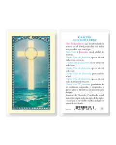 Santa Cruz Tarjeta Laminada de Oración - Unique Catholic Gifts