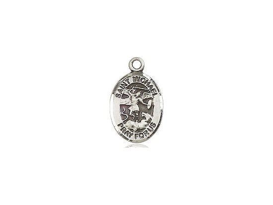 St. Michael the Archangel Sterling Silver Medal 1/2" with 18" chain - Unique Catholic Gifts