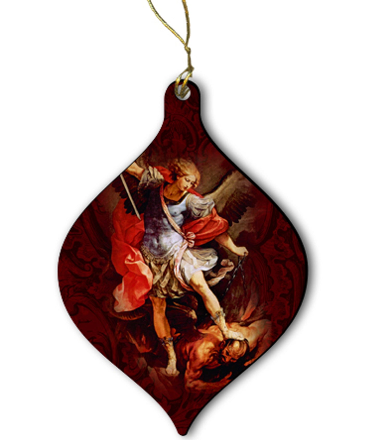 St. Michael the Archangel Wood Ornament 2 3/4" - Unique Catholic Gifts