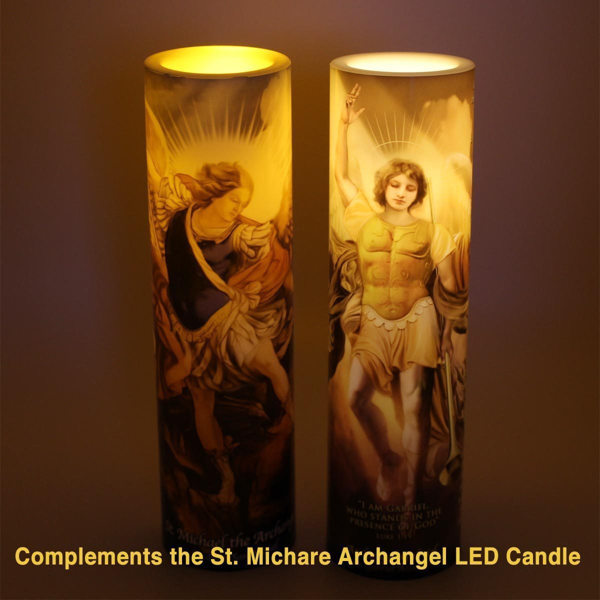 Archangel Gabriel LED Candle Timer - Unique Catholic Gifts