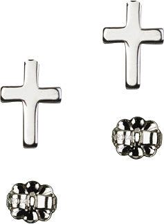 Sterling Silver Cross Dangle Earrings - Unique Catholic Gifts