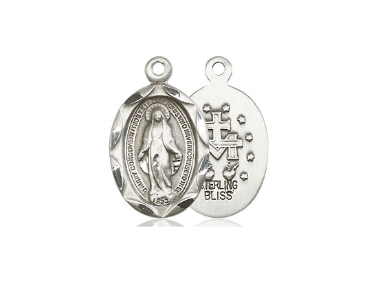 Sterling Silver Miraculous Pendant 3/4" - Unique Catholic Gifts