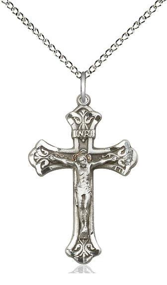 Sterling Silver Crucifix (1 1/8") - Unique Catholic Gifts