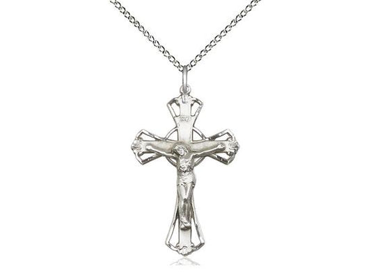 Sterling Silver Crucifix (1 1/4") - Unique Catholic Gifts