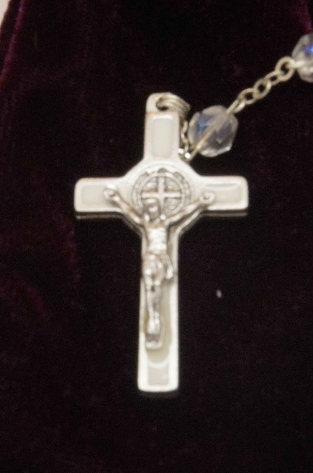 Saint Benedict Glass Rosary - Unique Catholic Gifts