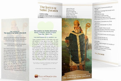 The Lorica of St. Patrick Trifold Holy Card - Unique Catholic Gifts