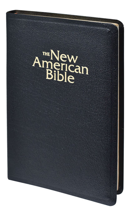 New American Bible (NAB) Deluxe Gift Bible (Bonded Leather) Black - Unique Catholic Gifts