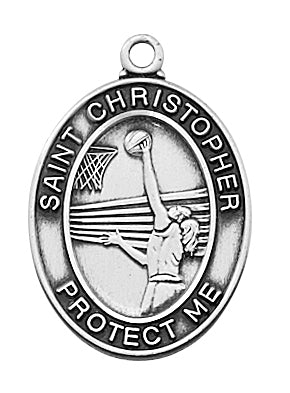 (L676bk) Ss Girls Basketball 18" Ch/bx - Unique Catholic Gifts