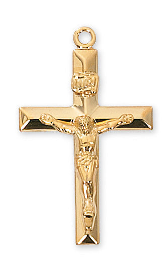 (J8011) G/ss Crucifix 24 Ch&bx" - Unique Catholic Gifts