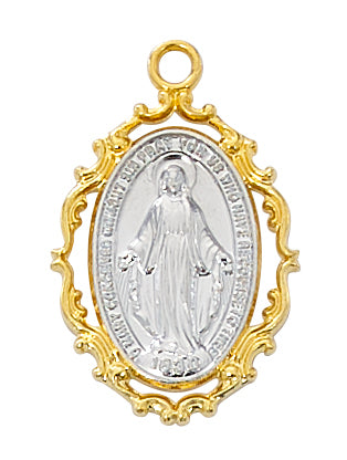 (J777) G/ss Two Tone Mirac Medal - Unique Catholic Gifts