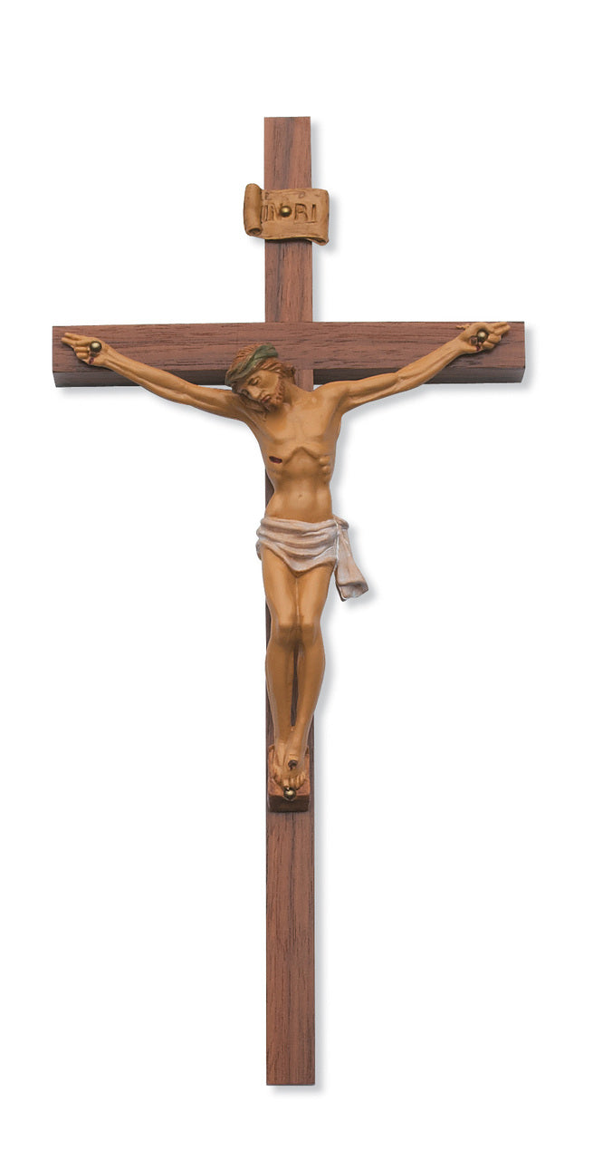 (79-00812) 12" Walnut Cfx, Italia Copr/in - Unique Catholic Gifts