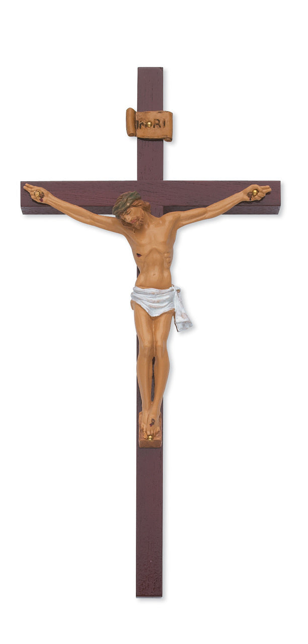 (80-130) 10" Cherry Crucifix - Unique Catholic Gifts